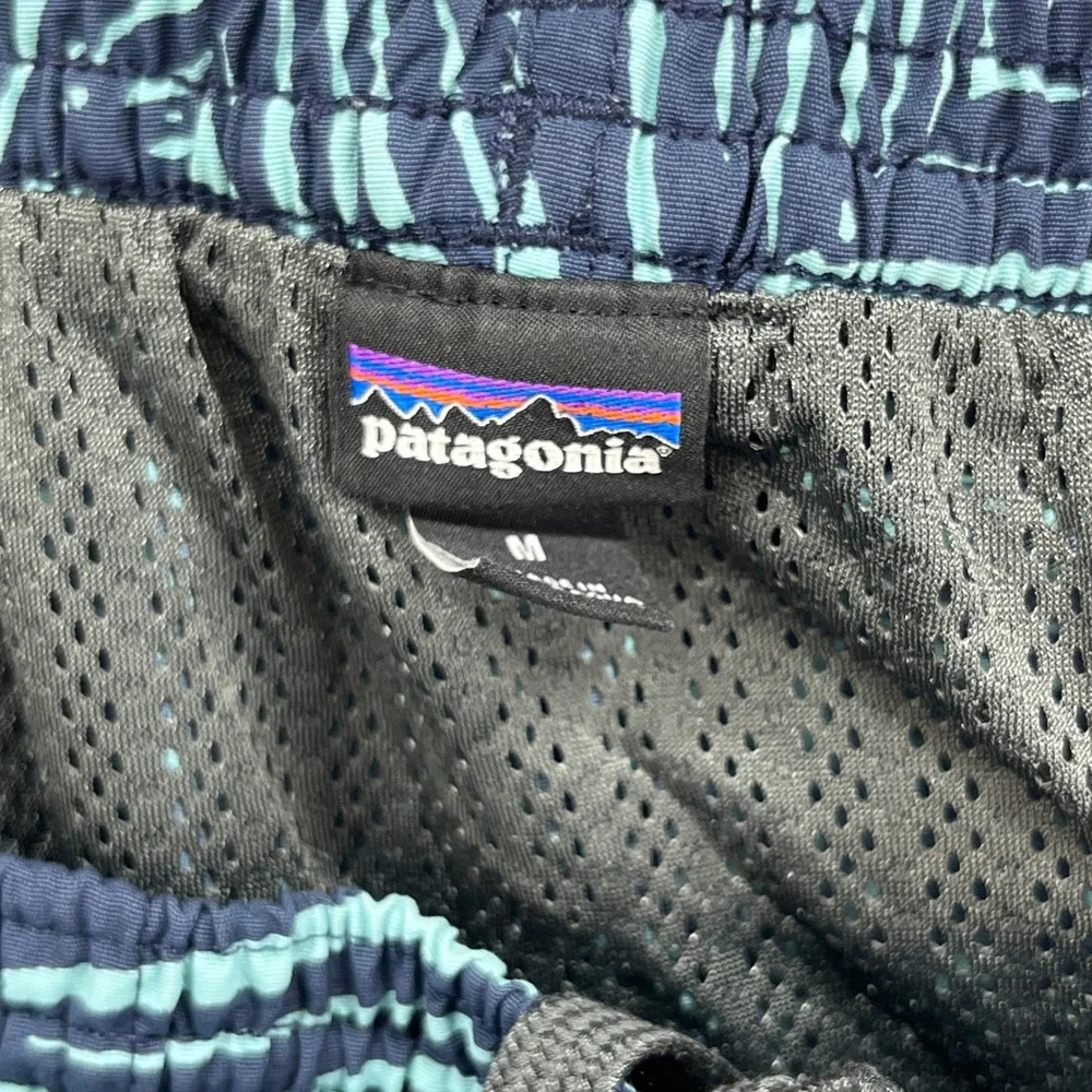 Patagonia Baggies Shorts Mens M Rail Road Blue Abstract 7
